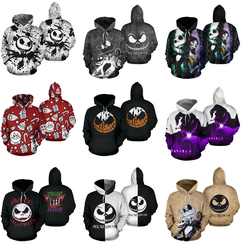 

The Nightmare Hoodies Cosplay Costume Christmas Halloween Party 3D Print Jacket Autumn Coat Tops Adult