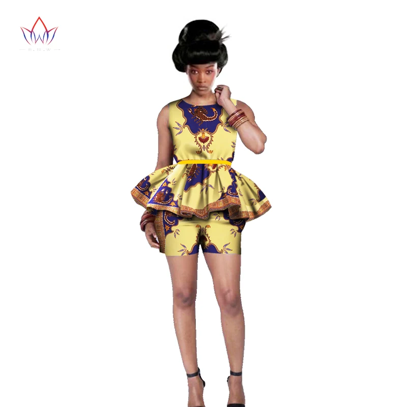 Women African Clothing 6XL Outfits 2 Piece Sets Print Shorts Set Design Brand Dashikis BRW WY542|Африканская одежда| |