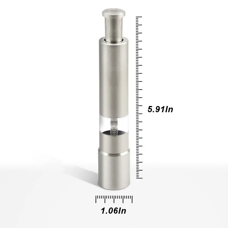 

1Pcs Pepper Pepper Manual Grinding Bottle Stainless Steel Manual Press Type Pepper Mill Pepper Grinder Kitchen Tool