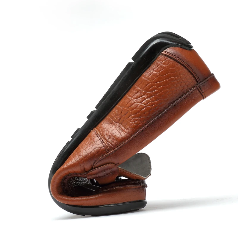 Men Shoes Loafers Real Leather Male Slip on Classic High Quality Luxury Light Business Driving Lofer Man | Обувь