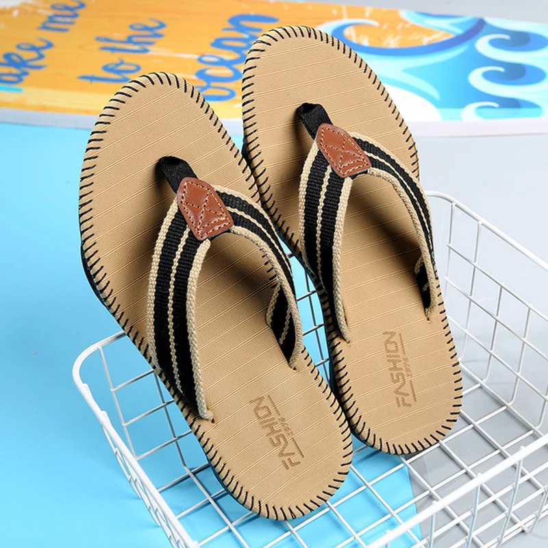 

LEOSOXS Summer Men Flip Flops Outdoor Beach Sandals Casual Shoes Slippers Men Light Soft Mans footwear zapatos de hombre