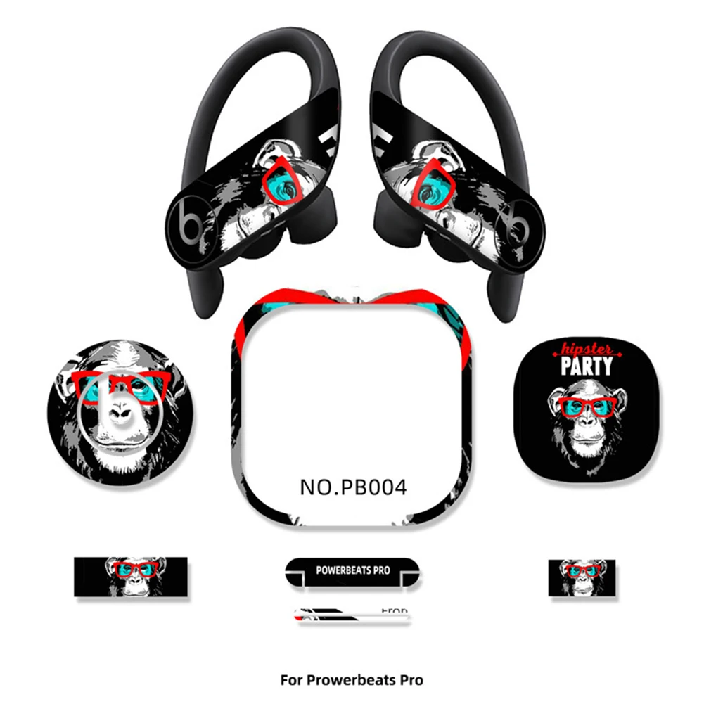 Модный чехол с наклейкой на наушники для Apple Beats Powerbeats Pro пыленепроницаемый