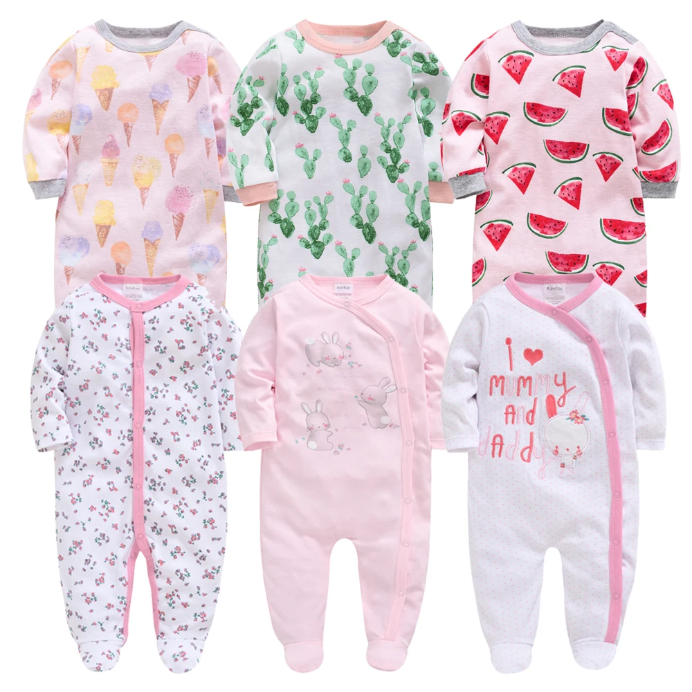 Honeyzone Одежда для новорожденных девочек зимняя одежда с длинным рукавом carters baby boy Footie recien nacido хлопковый комбинезон для младенцев с героями мультфильмов