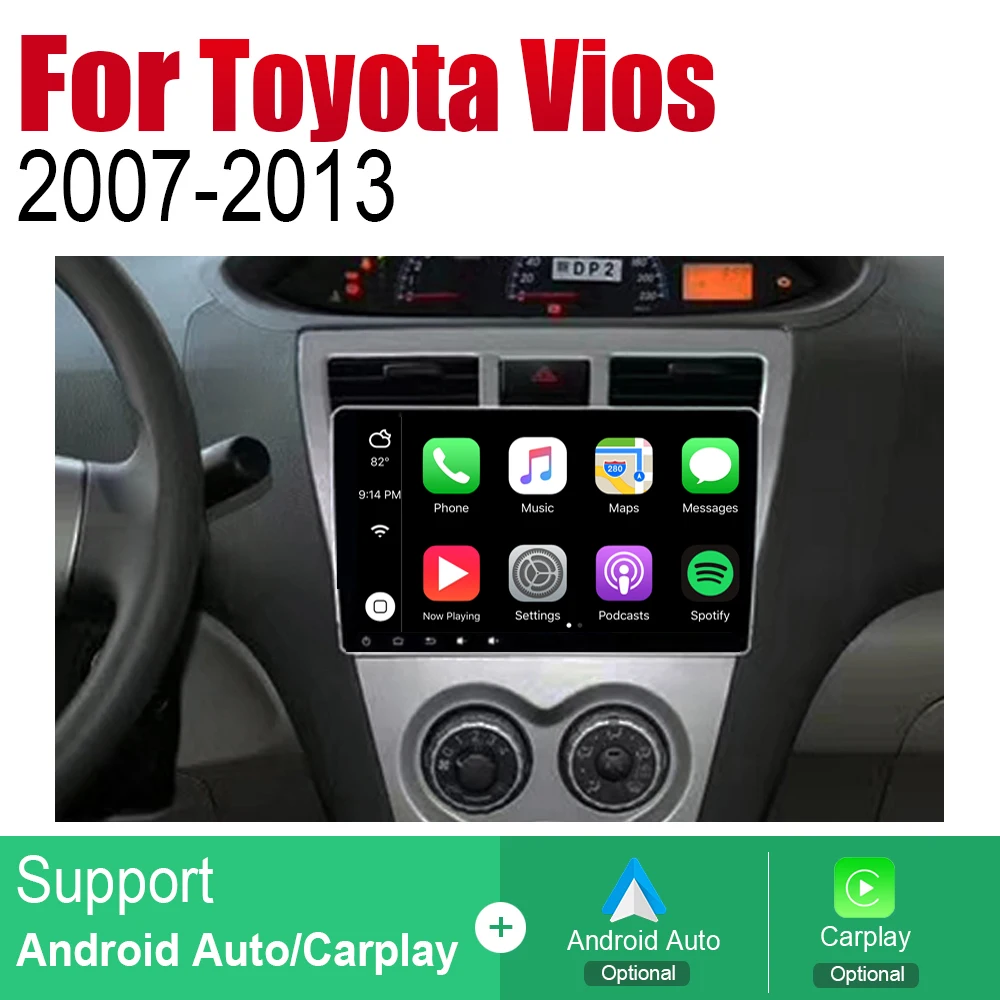 ZaiXi Android автомобильный Радио Стерео gps навигация для Toyota Vios 2007 ~ 2013 Bluetooth wifi 2din