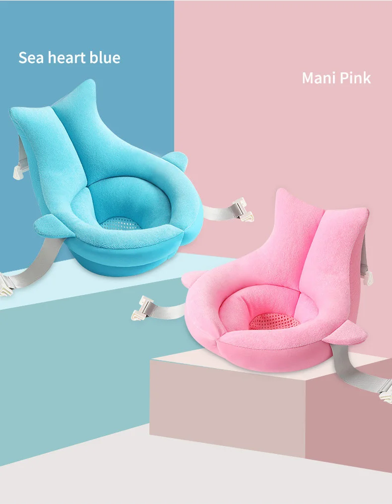 Детская ванна для душа с цветущим цветком складная подушка в форме акулы коврик