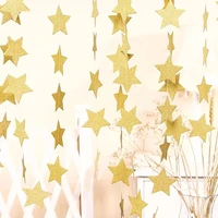 4m gold silver blue star bunting banners paper garland streamers for birthday party decoration children room hanging decorations