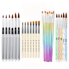 Набор кистей для дизайна ногтей, 3d-кисточки для маникюра с УФ-гель-лаком, градиентным рисунком и эффектом омбре, ручка для рисования