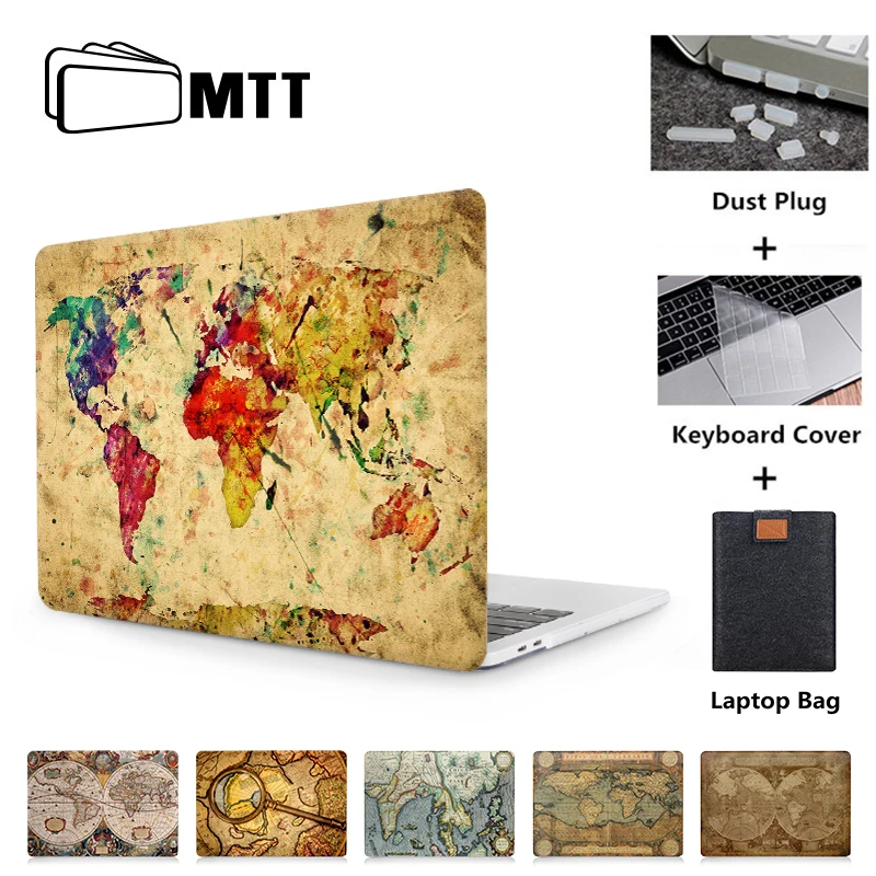 MTT мира Ретро Чехол "карта" для Macbook Air 11 13 Pro retina 13 15 с сенсорной панелью Обложка для Mac book 12 дюймов Pro 13,3 сумка для ноутбука