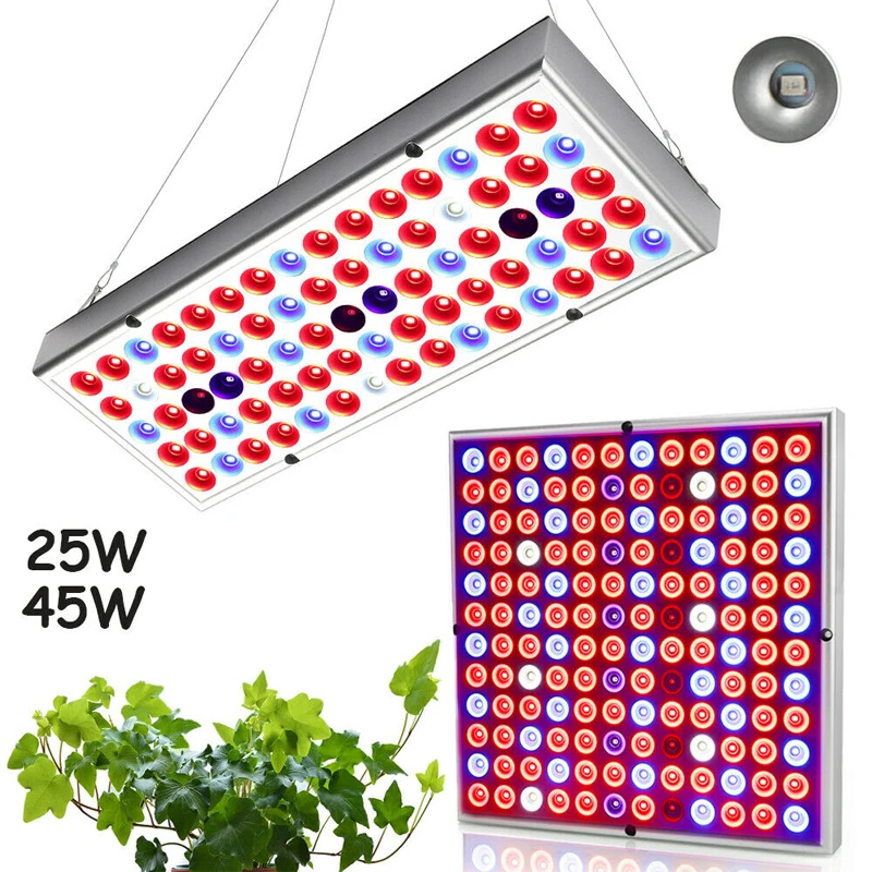 Лампа светодиодная полного спектра для выращивания растений, 25 Вт, 45 Вт