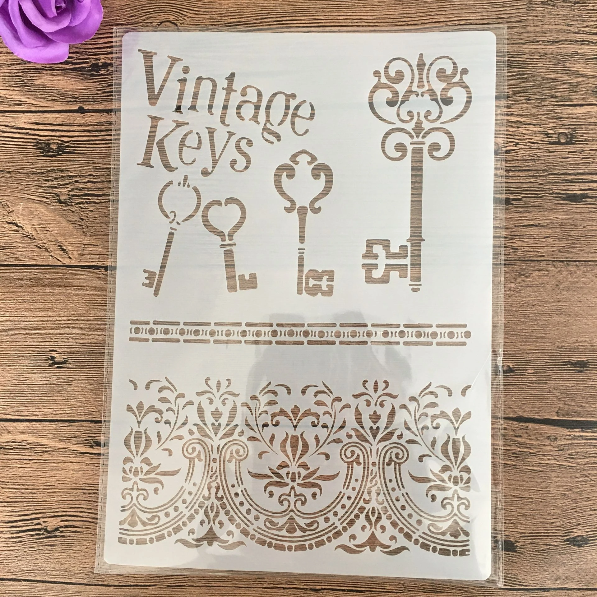 A4 29*21 см ключи Мандала DIY Трафареты настенная живопись раскраска для скрапбукинга