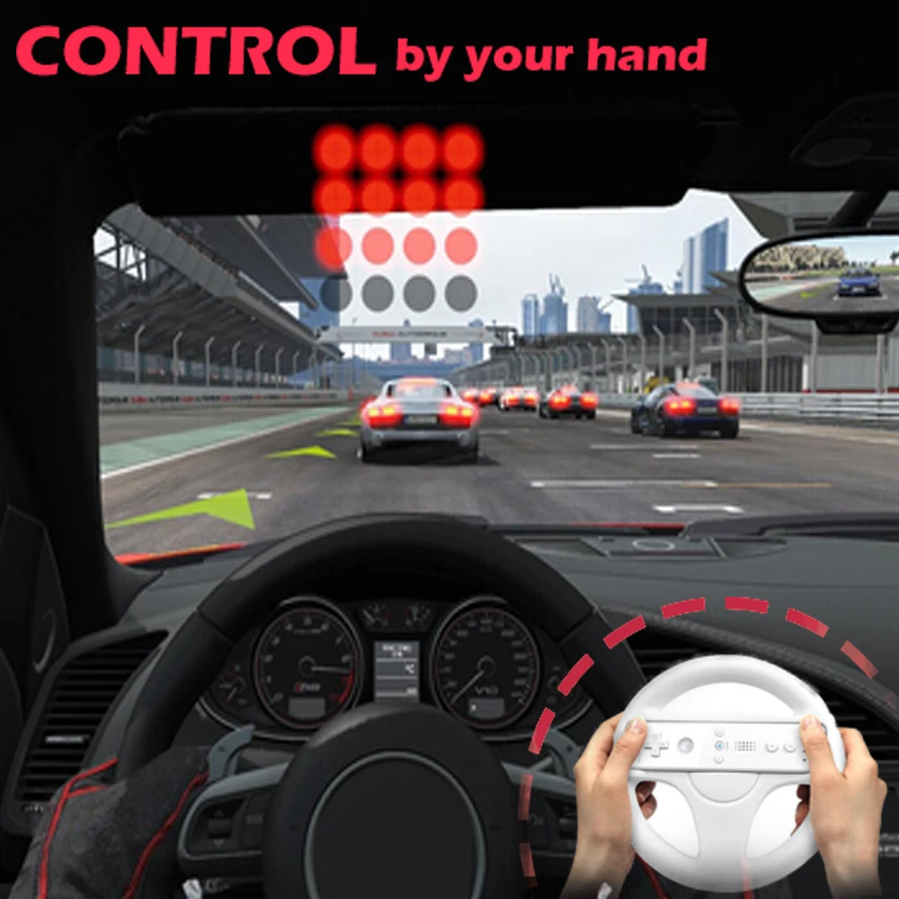 Гоночное Рулевое колесо для Nintendo контроллер Wii управления направлением и
