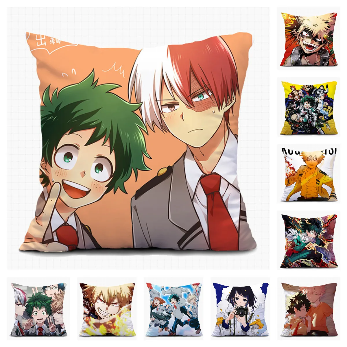

Anime My Hero Academia Midoriya Izuku XMAS Gift Sofa Pillow Case Custom Decorative Cushion Covers Pillowcase Home Textile 008