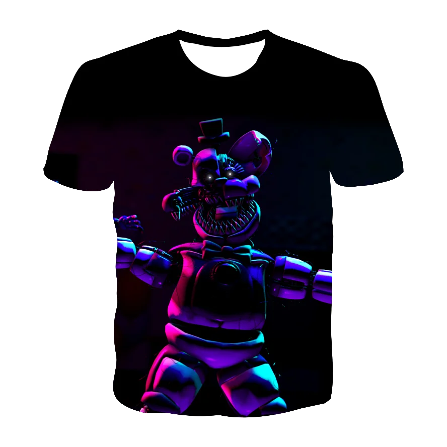 

Alta qualidade cinco noites no freddy crianÃ§a t camisa engraÃ§ado dos desenhos animados jogo meninos/meninas roupas moda kpop fna