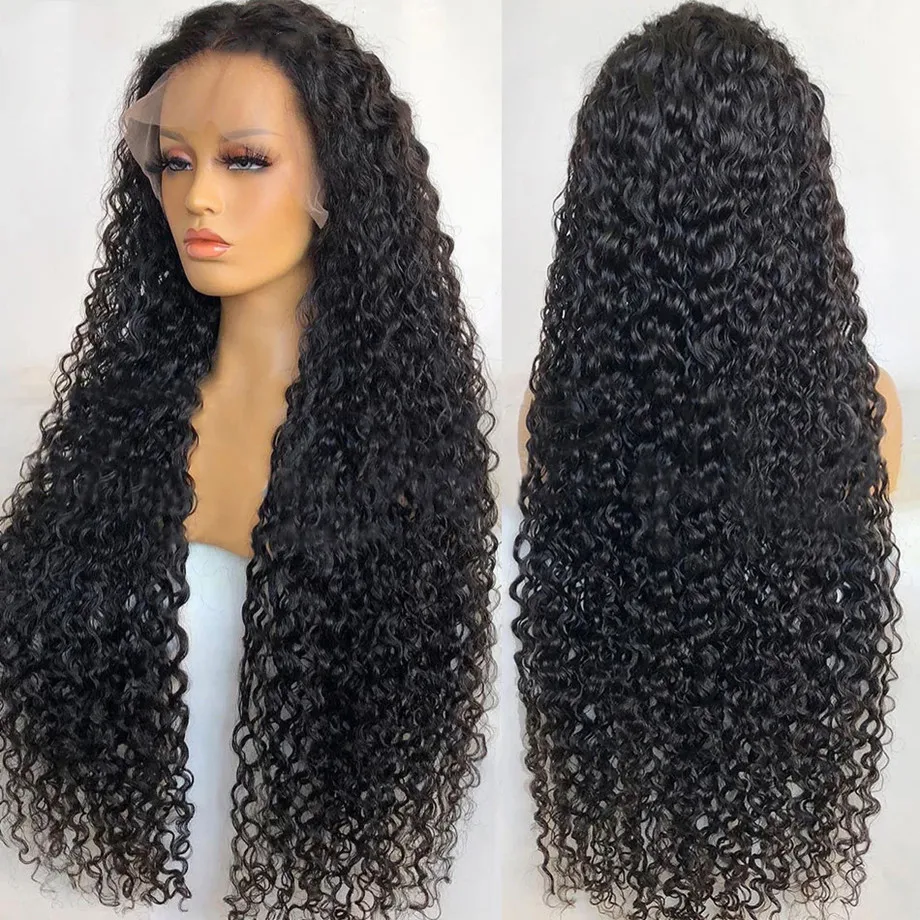 30 40 Inch Loose Deep Wave Frontal Wigs Water Wave Full Lace Front Wig Hd Curly Human Hair Brazilian 13x4 Wet and Wavy for Women