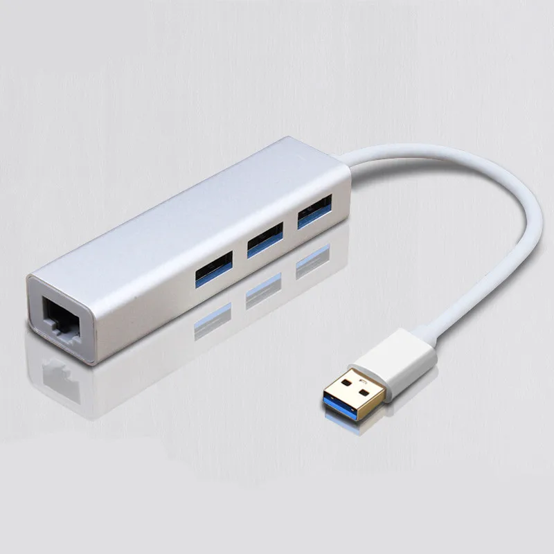 USB 3,0 концентратор type c для Ethernet сетевой адаптер 1000 Мбит/с RJ45 usb-c с 3 usb 3,0 портами usb разветвитель для MacBook Pro - Цвет: USB