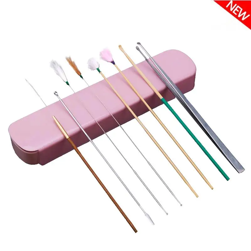

1/6/7/8pcs Ear Wax Pickers Stainless Steel Earpick Wax Remover Curette Ear Pick Cleaner Ear Cleaner Spoon Care Ear Clean Tool