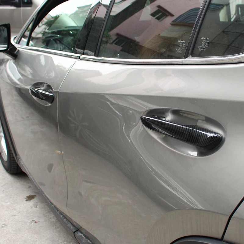 Carbon ABS Door Handle Decorative Cover Trim 4Pcs/Set Sticker Protector For Lexus UX200 250H 260H 2019 2020 | Автомобили и