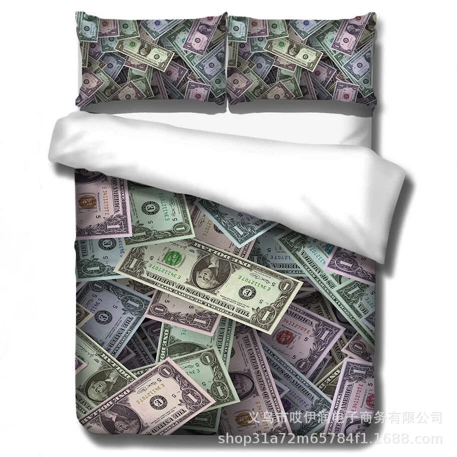 

Dollars Pattern Bedding Sets 3D Print Various Size Quilt Bed Cover Duvet Cover Pillow Case 2-3 Pieces Sets Adult Children