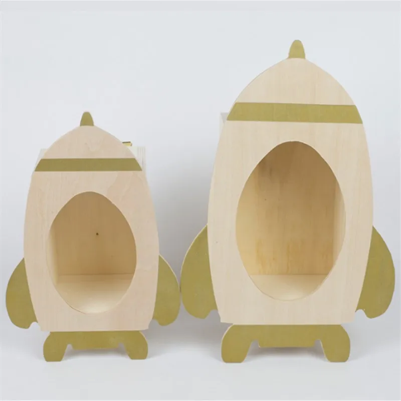 Скандинавская деревянная ракетная полка для детской комнаты декорации