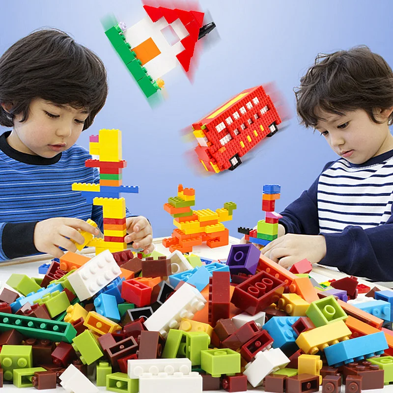 250-1500 штук строительные блоки город Сделай Сам креативные кирпичи объемные