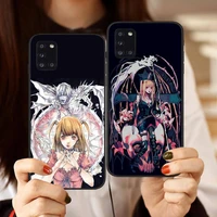 death note anime cartoon manga phone case black color for samsung s21 ultra s20 fe s10 a52 a32 a12 a72 a71 note 20 10 plus