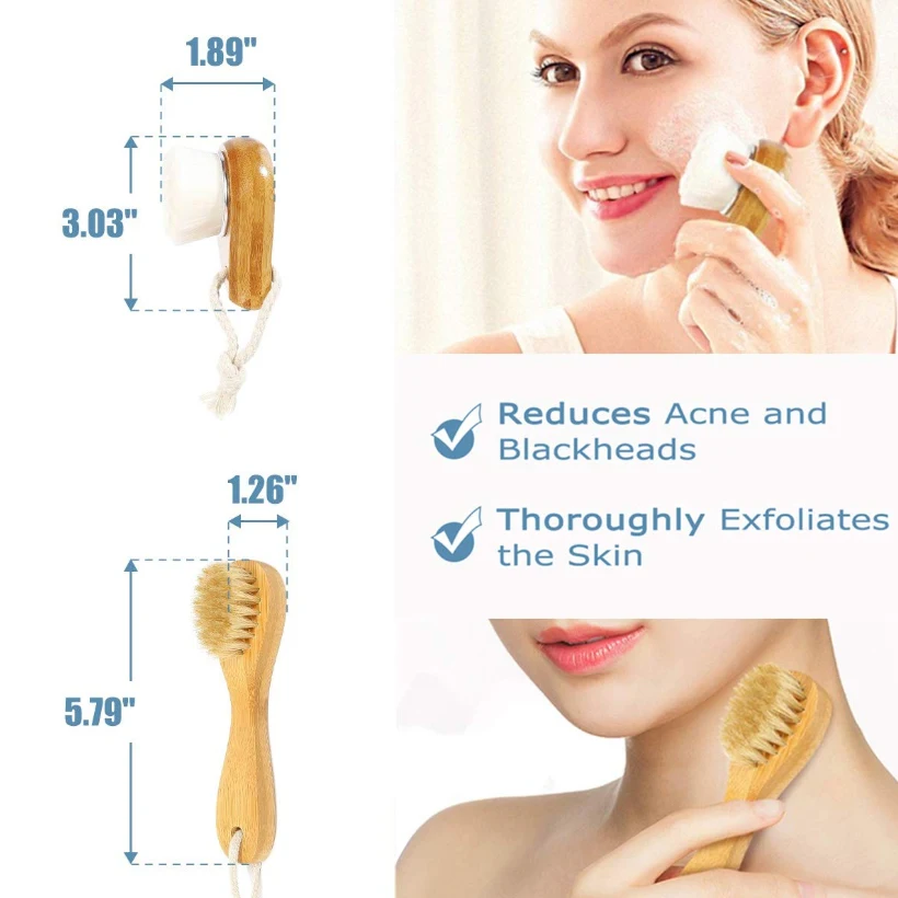 Набор состоит из 6 предметов setHealth спа массаж тела ванны щетка натуральной щетины