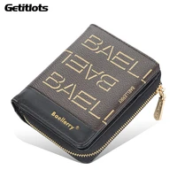 baellerry new organ card holder wallet women vertical designer men purses card holder short zipper coin pocket luxury wallet