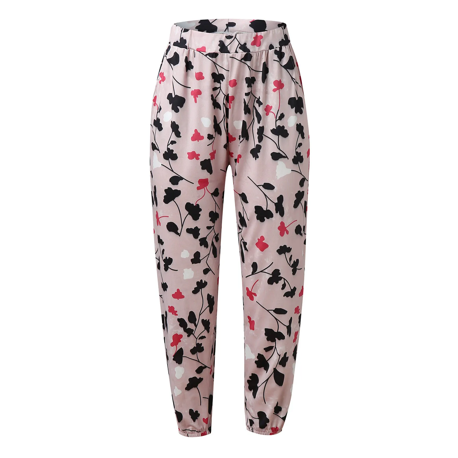 

2021 Hot Women High Waist Printing Pant Easy Trousers Long Pants Boho Beach Pockets Pants Comfy High Quality Fashion Casual Pant