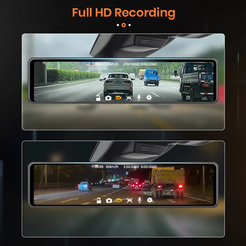 Новый тройной экран 4G Android 8 1 Автомобильное зеркало заднего вида Камера 12 ”ADAS