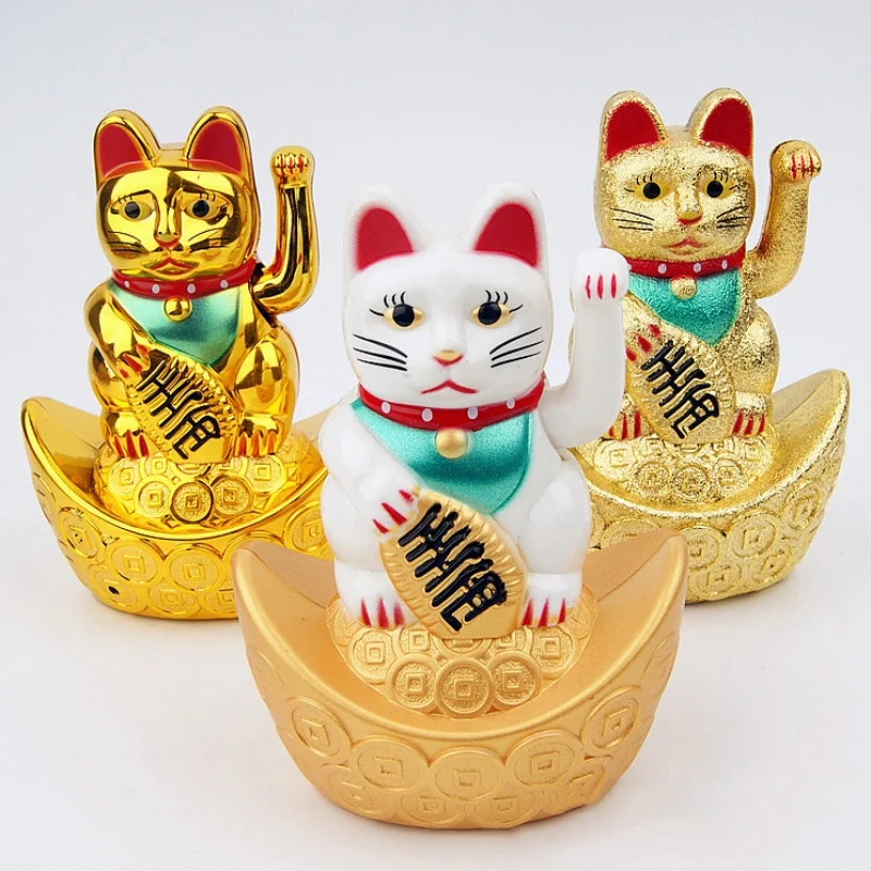 Классический китайский счастливый кот богатство Электрический развевающийся