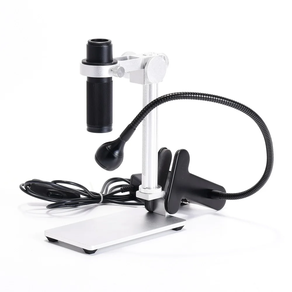 

8MP Digital Industrial Video USB Microscope Camera + 100X C-mount Lens + 56 LED Ring Light For Soldering Repair+ Stand Holder