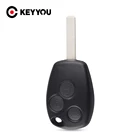 Чехол KEYYOU 10x для Renault Clio Modus Laguna Megane, Сменный Чехол с 3 кнопками и дистанционным управлением
