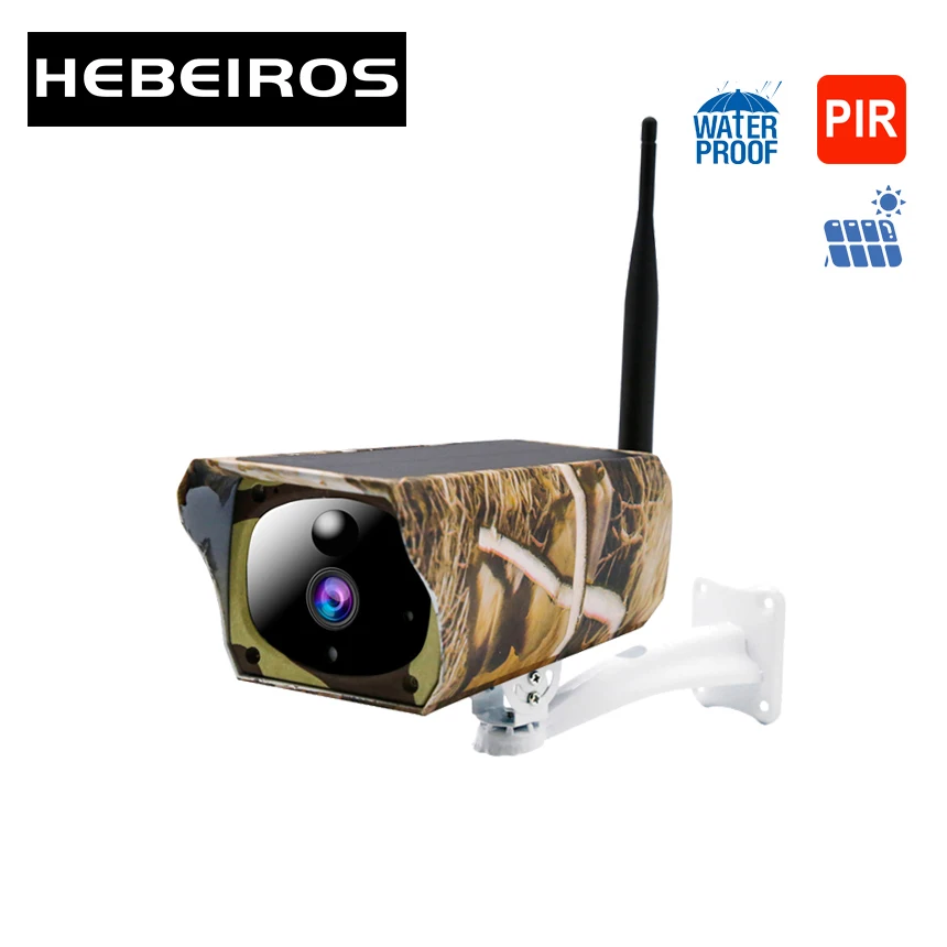 Hebeiros Солнечная энергия IP Wifi камера батарея 1080P наружная водонепроницаемая