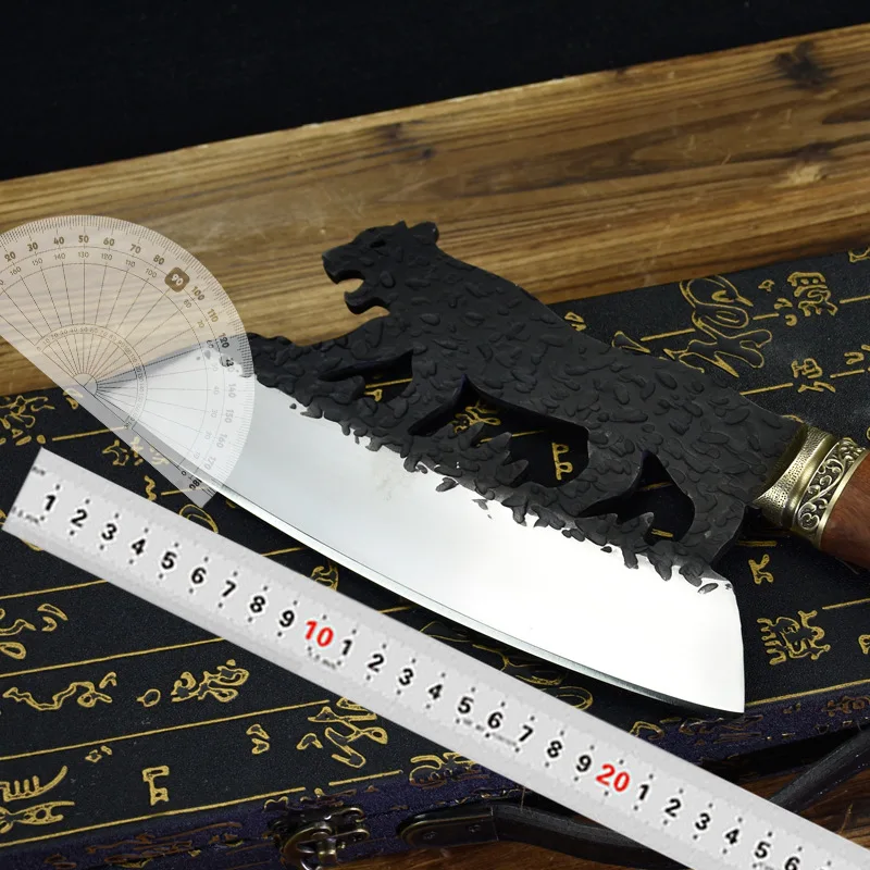 

Chopping knife household sharp cleaver Longquan hand forged sharp slicing knife chef's knife kitchen knife Household knife hot