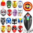 Marvel Капитан Америка щит Тор молот Железный человек Человек-паук антман аниме игрушки Фигурки маска Таноса Бесконечность перчатка