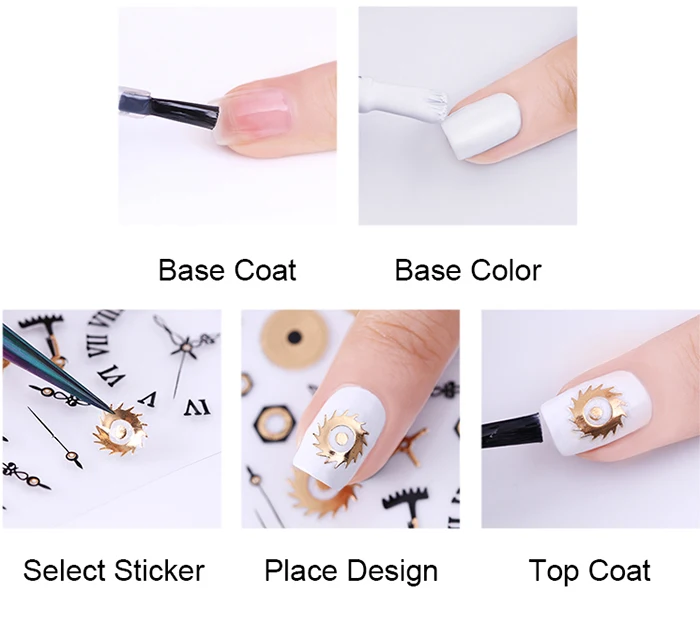 Стикеры 3D на ногти Nail Art Цветок Фрукты серии ромашки красочные узоры листьев