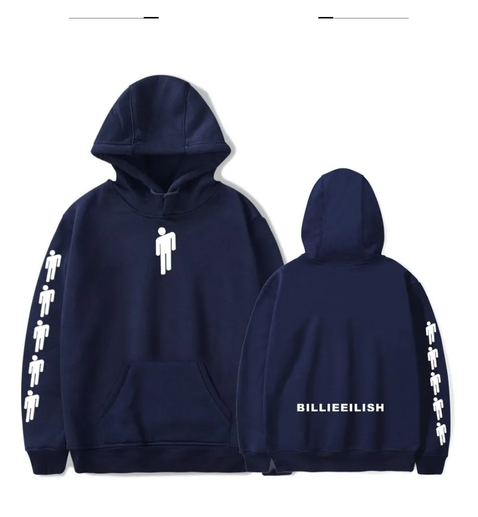 Толстовки с буквенным принтом, женские осенние пуловеры Billie Eilish в стиле хип-хоп с капюшоном, модные женские однотонные толстовки с длинным рукавом KPOP