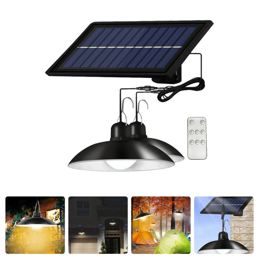 

1 Set Solar Powered Garden Patio Hanging Shed LED Lamp Pendant Light for Patio