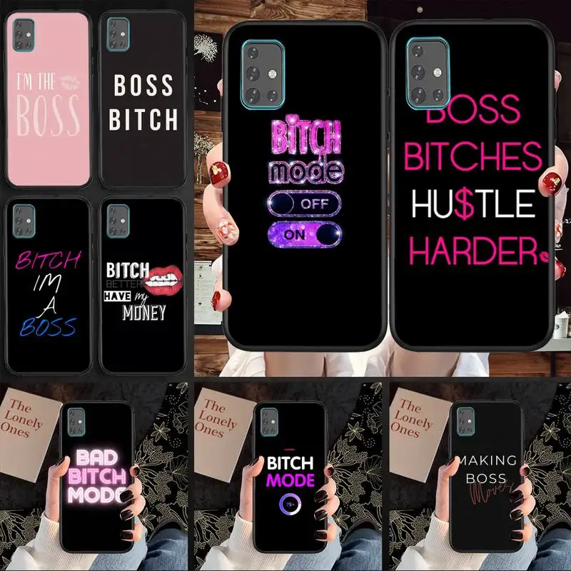 

Boss Bitch Phone Case For Samsung A71 A80 A91 A01 A02 A11 A12 A21 A31 A32 A20E Cover Coque