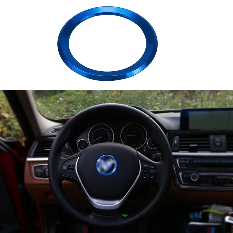 

Car Styling Steering Wheel Logo Emblem Ring Sticker For BMW M3 M5 GT3 E30 E36 E38 39 E46 E60 E90 E91 F30 F20 F10 GT5 X1 X3 X5 X6