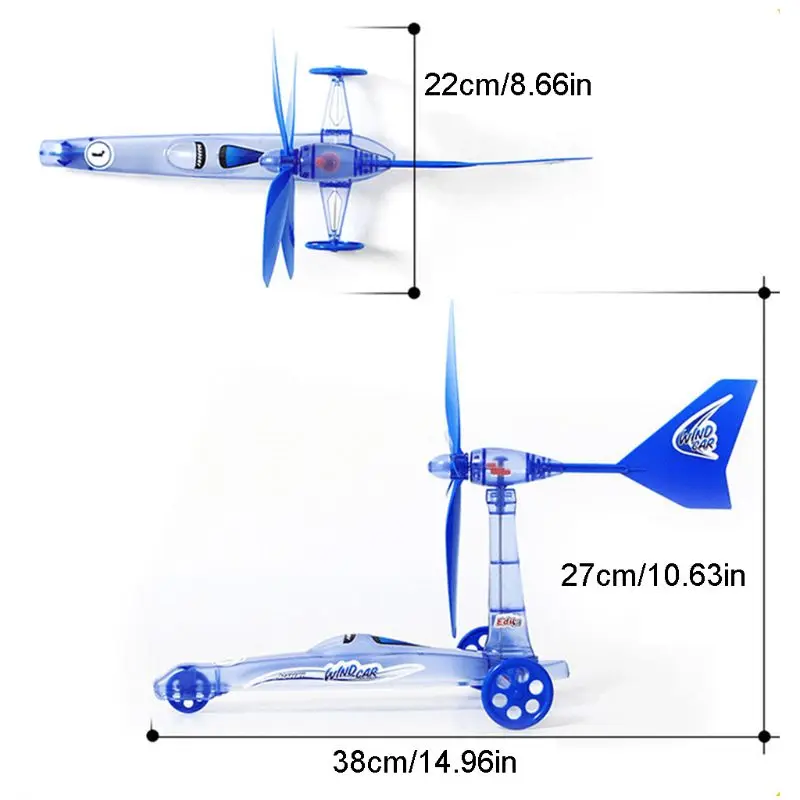 

Wind Power Car Children DIY Assembly Parent-child Interaction Toy Kids Toy Car New