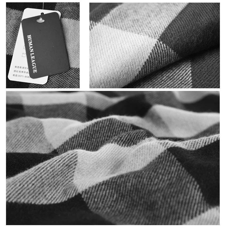 Новый Зимний Кашемировый Шарф Классический Клетчатый Мужской элегантный серый