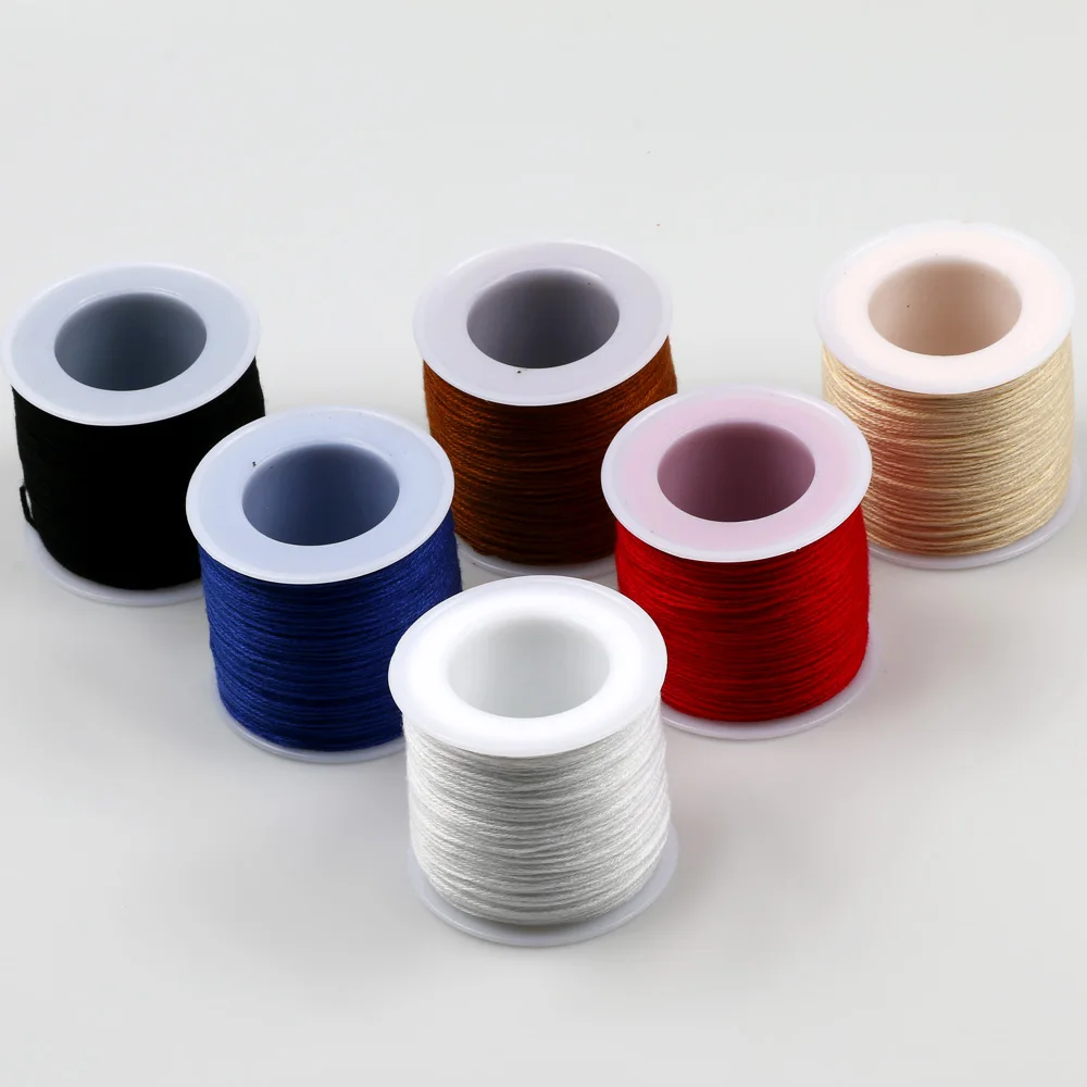 

100M 1MM Natural 6 Pure Color Cotton Rope For DIY Handmade Home Textiles Crafts ecoration Wedding Decor Supplies Jewelry Making