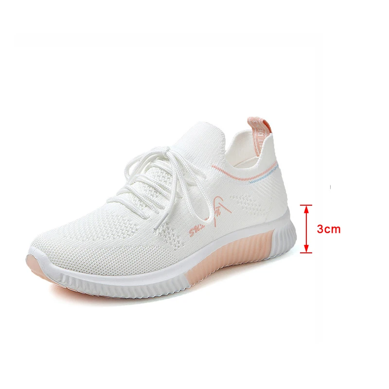 Кроссовки женские с вулканизированной подошвой сетчатые дышащие на шнуровке