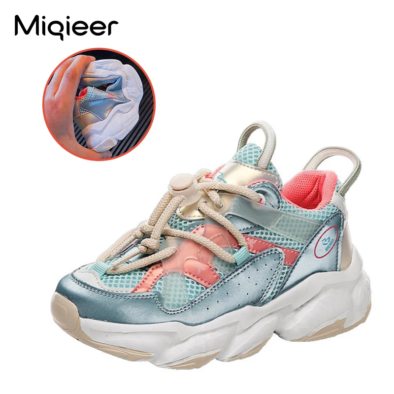 

2021 New Spring Kids Clunky Sneaker Dad Shoes Fashion Children Soft Air Mesh Sneakers Breathable Boys Girls Running Sports Shoes