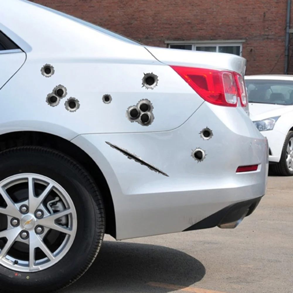 

Modified Car Decoration Stickers Scratches Cover Creative Personality Waterproof Stickers Einschuss Hole Car Stickers