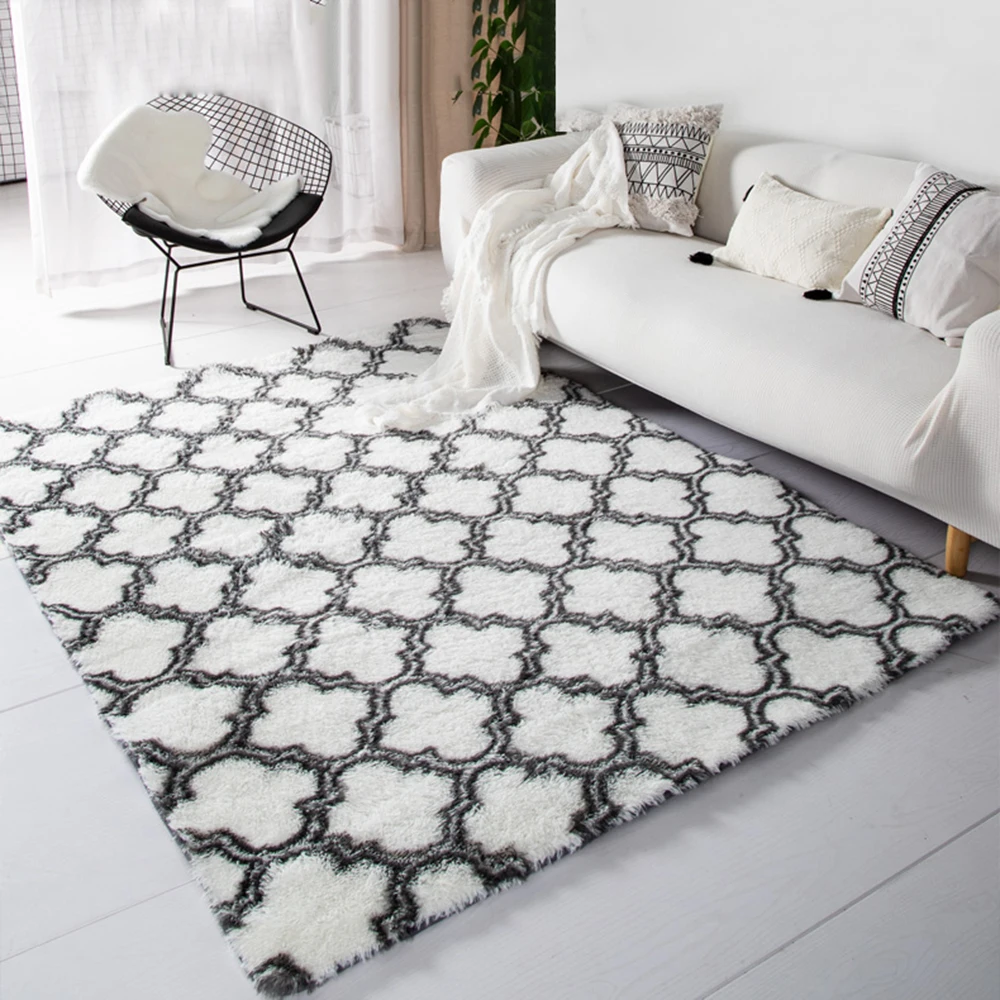 Мягкие пушистые коврики решетки большой размер 3 см ворсистая зона ковер для