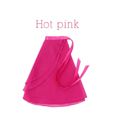 Tie-Hot Pink Балетная юбка-пачка для девочек; шифоновая юбка для танцев; детское профессиональное балетное трико с юбкой - Цвет: Tie-Hot Pink