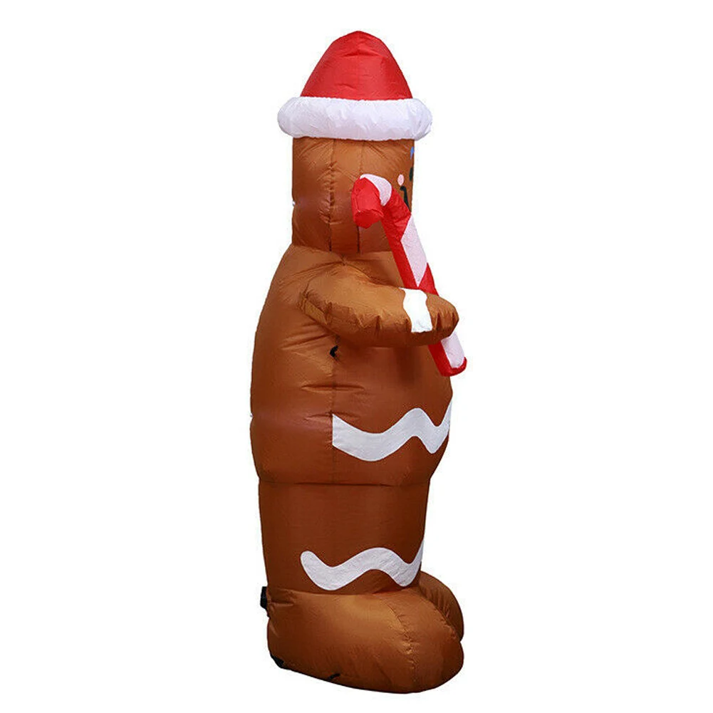 5 футов Рождественский надувной Санта Клаус имбирь снег человек держать конфеты