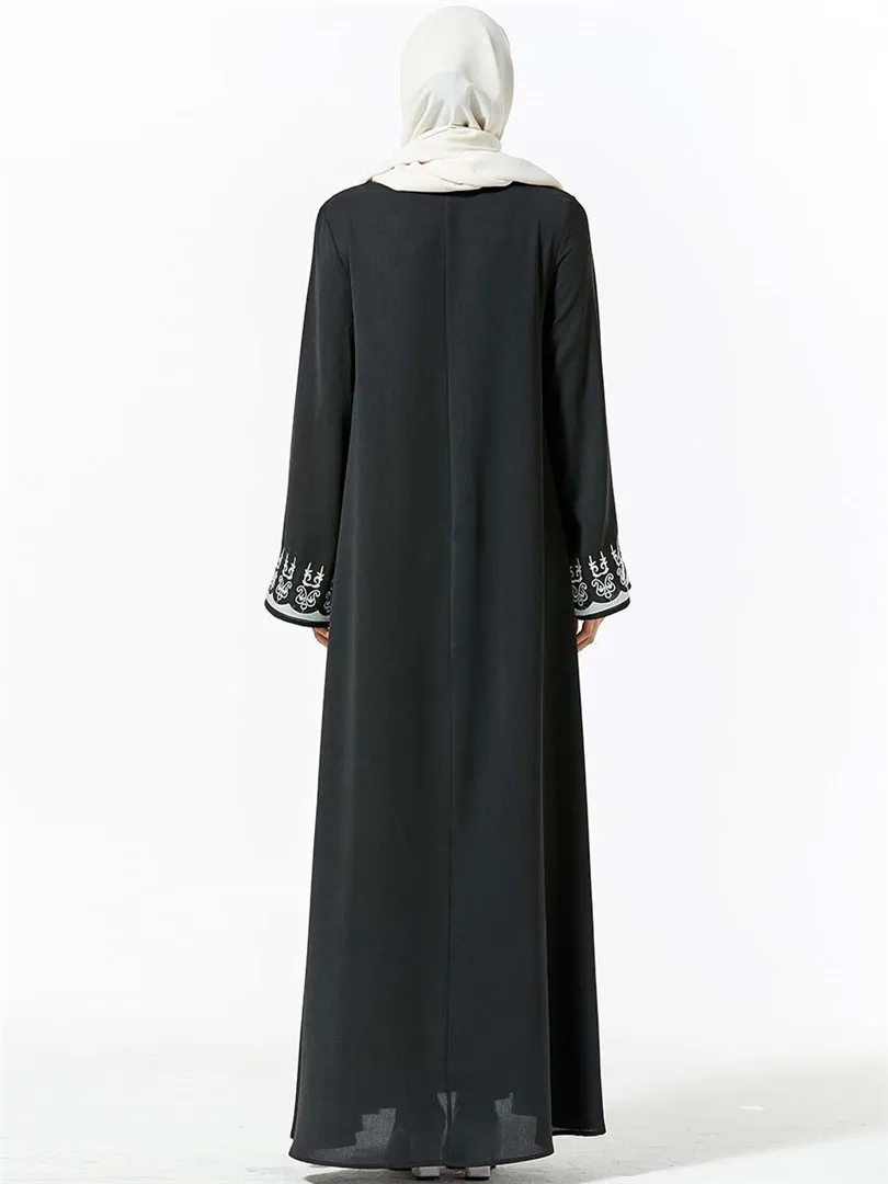Элегантное мусульманское платье макси с вышивкой Abaya хиджаб длинный халат платья